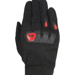 Royal Enfield Black Textured Rambler V3 Riding Gloves - M image 3