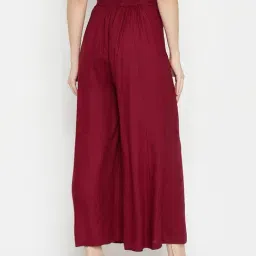 Duke Red Mid Rise Palazzos image 2