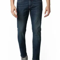 Basics Blue Skinny Fit Distressed Distressed Jeans-picture-13
