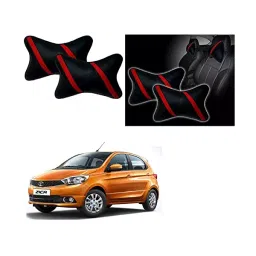 Auto Pearl Strip Red Car Neck Cushion/Neck Pillow Compatible with Tata Zica-picture-10