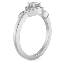 Emori 18k White Gold & Diamond Geneva Twisted Ring image 3