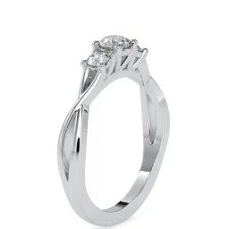 Emori 18k White Gold & Diamond Timeless Three Stone Ring image 3