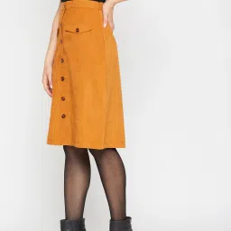 Marie Claire Mustard Above Knee Skirt image 3
