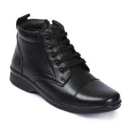 Zoom Shoes Men's Black Derby Boots image 3
