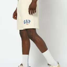 GAP Beige Regular Fit Graphic Shorts image 3