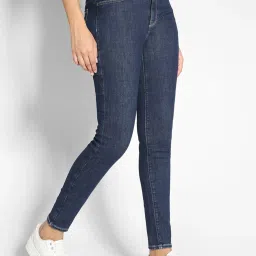 American Eagle Outfitters Dark Blue Blended Regular Fit Mid Rise Jeans image 3