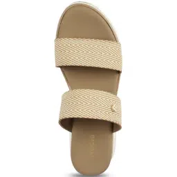 Mochi Women's Beige Casual Wedges image 4