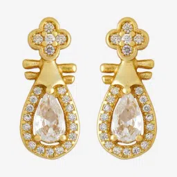 Kushal's Fashion Jewellery White Gold Polished Silver Earring for Women-picture-36