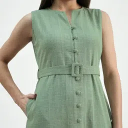 Powersutra Green Regular Fit Dress image 4