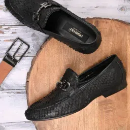 Cobblerz Men's Black Casual Loafers-image-29