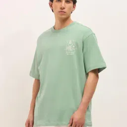 The Bear House Green Cotton Printed Regular Fit T-Shirt-picture-21