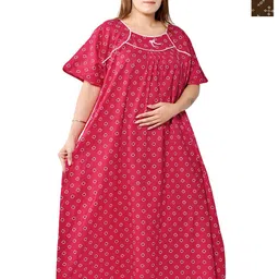 Bindass Female Collection Printed Maxi Nightdress-picture-30