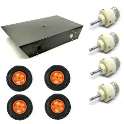 Invento 4 Wheel Car Kit Metal Chassis 260x130x45mm-picture-25