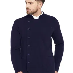 Hypernation Navy Blue Cotton Jacket-picture-19