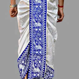 Krishiv Lifestyle Men Printed Art Silk Dhotis image 3