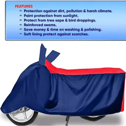 Auto Pearl Polyester Two Wheeler Cover for Ducati Monster 795 (Red Blue) image 5