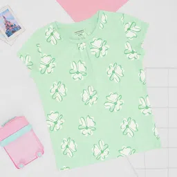 Pantaloons Junior Girls Floral Pockets T-shirt-image-61