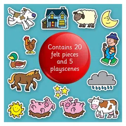 scholastic Felt Play & Learn-Animals Board Book By Erin Ranson - English image 3