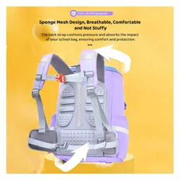 StarAndDaisy 'GDuck Series' Waterproof Kids School Backpack, Multipurpose Elegant School Bags for Children with back cushion supports  Blue & Yellow image 4