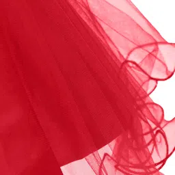 Enfance Sleeveless Pearls Embellished Pleated Knee Length Dress - Red image 5