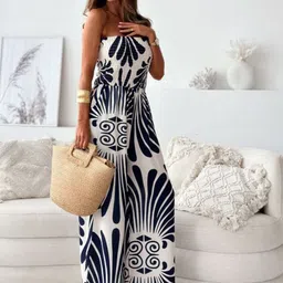 StyleCast x Revolte Off-Shoulder Printed Jumpsuit image 4