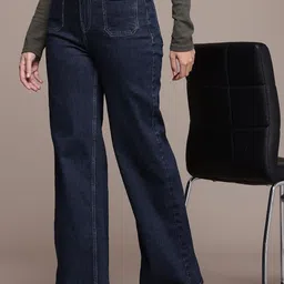French Connection Women Wide Leg Stretchable Jeans-image-18