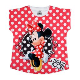 Disney by Wear Your Mind Girls Red & White Printed Top-picture-8