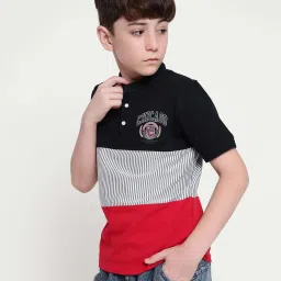 Octave Kids Brick Cotton Color Block T-Shirt image 3