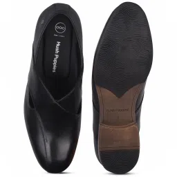 Hush Puppies by Bata Men's JOSH BUNTOE Black Loafers image 3