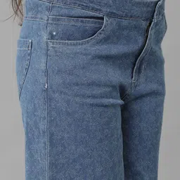 UNDER FOURTEEN ONLY Girls Regular Fit Mid-Rise Low Distress Light Fade Cotton Jeans image 5