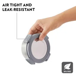 Borosil Stainless Steel Grey Lunch Boxes with Bag & Microwave Oven Safe ( Set of 4 ) image 3