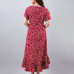 all about you Print Flared Sleeve Fit & Flare Midi Dress image 2