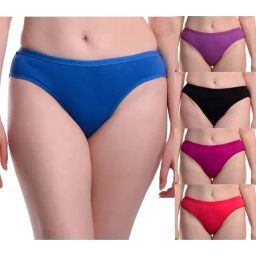 AROUSY Blue & Pink Cotton Bikini Panties - Pack Of 5-picture-28