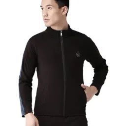 Chkokko Black Regular Fit Sports Jacket-image-27