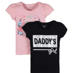 Plum Tree Kids Pink & Black Embellished Tops-picture-38