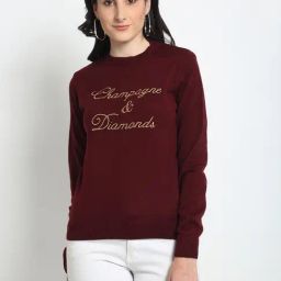 Club York Maroon Embroidered Sweater-picture-8