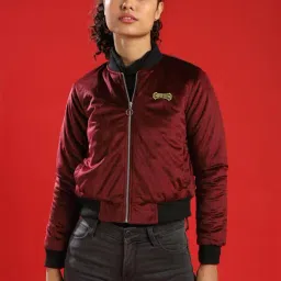 Campus Sutra Wine Regular Fit Jacket-picture-18