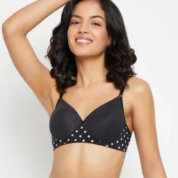Clovia Black Polka Dot Padded Bra-picture-14