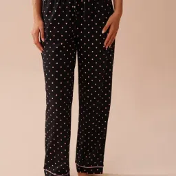 La Vie En Rose Black Cotton Printed Pyjamas-picture-14