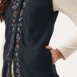 Apsley Navy Regular Fit Embroidered Cardigan image 5