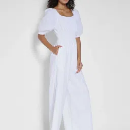 American Eagle Outfitters White Full Length Jumpsuit image 3