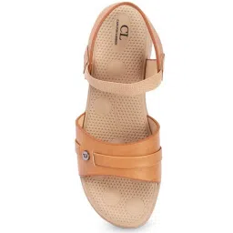 Carlton London Women's Tan Sling Back Sandals image 3