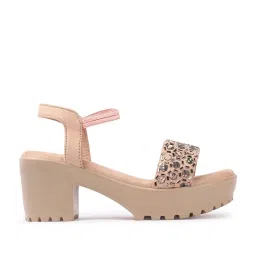 Carlton London Women's Cream Sling Back Sandals image 3