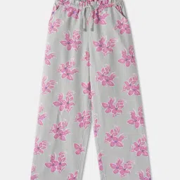 R&B Kids Teal Floral Regular Fit Trousers-picture-30