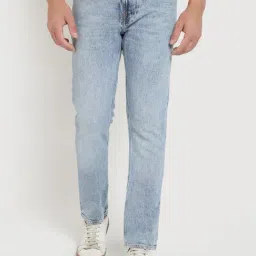 Guess Blue Slim Fit Solid Jeans-picture-45