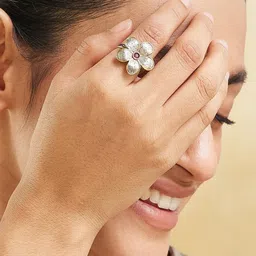 Fabindia Stone-Studded Adjustable Finger Ring image 5