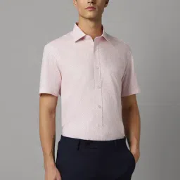 Louis Philippe Pink Cotton Regular Fit Printed Shirt-image-25