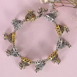 NVR Gold Plated Stylish Latest Design Multicolor Bracelet for Women-image-11