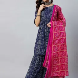 Inweave Pink Cotton Printed Dupatta image 3