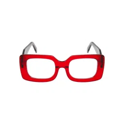 Ted Smith Premium Italian Red Square Unisex Eye Frames image 3